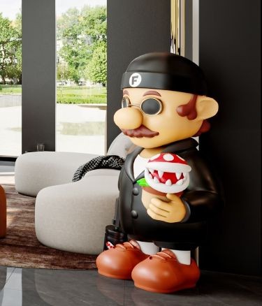 Fools Paradise Mario Statue