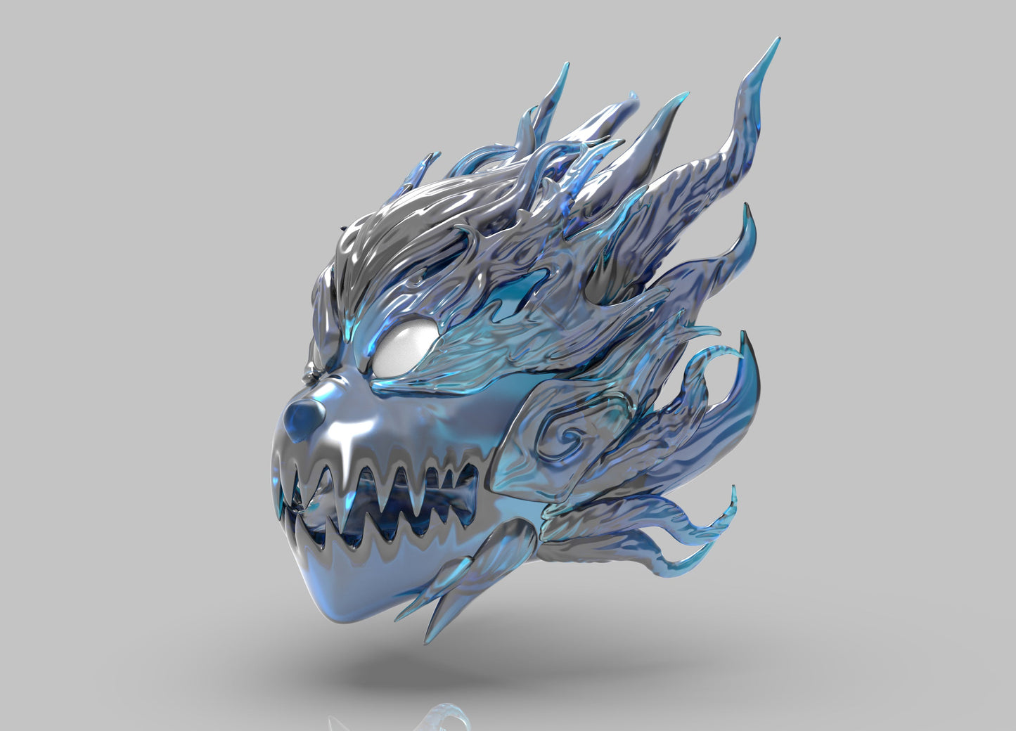 Ice Wolf Mask - Mia3dDreams