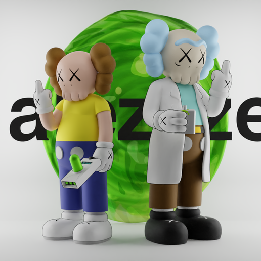 Rick & Morty Kaws Custom Statue