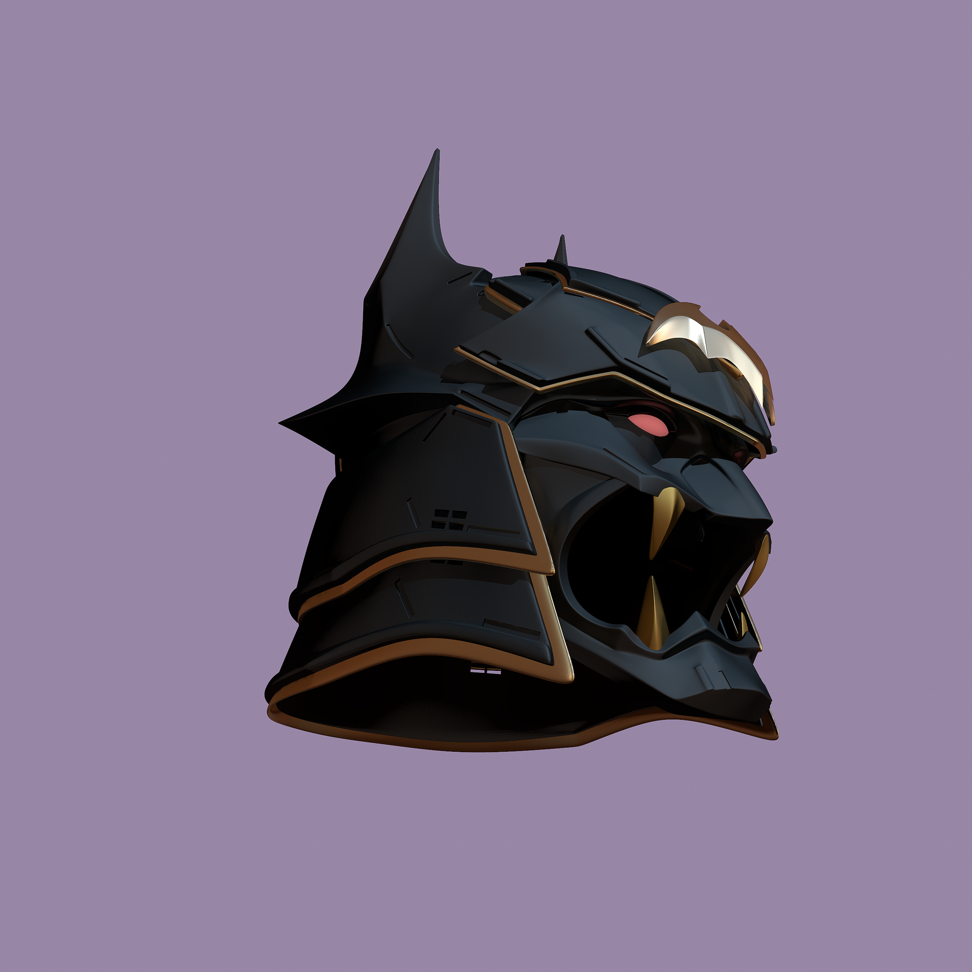 Batmaurai Helmet Costume - Mia3dDreams