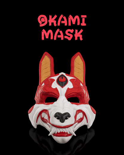 Red Okami Bunny Mask