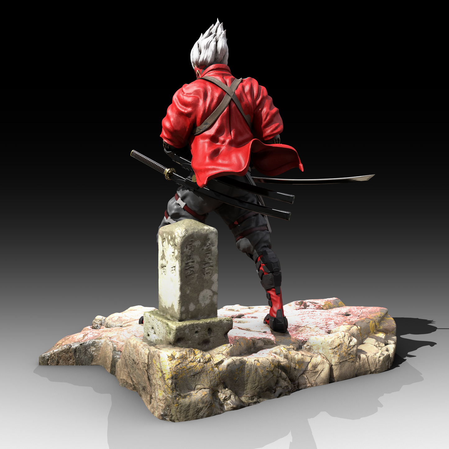 Red Samurai Figure - Mia3dDreams