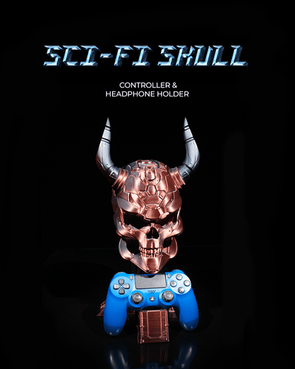 Sci-Fi Skull Headphone Holder