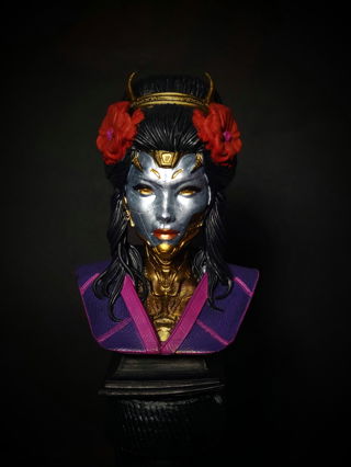 Oni Girl Art Bust