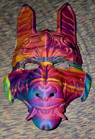 Red Okami Bunny Mask