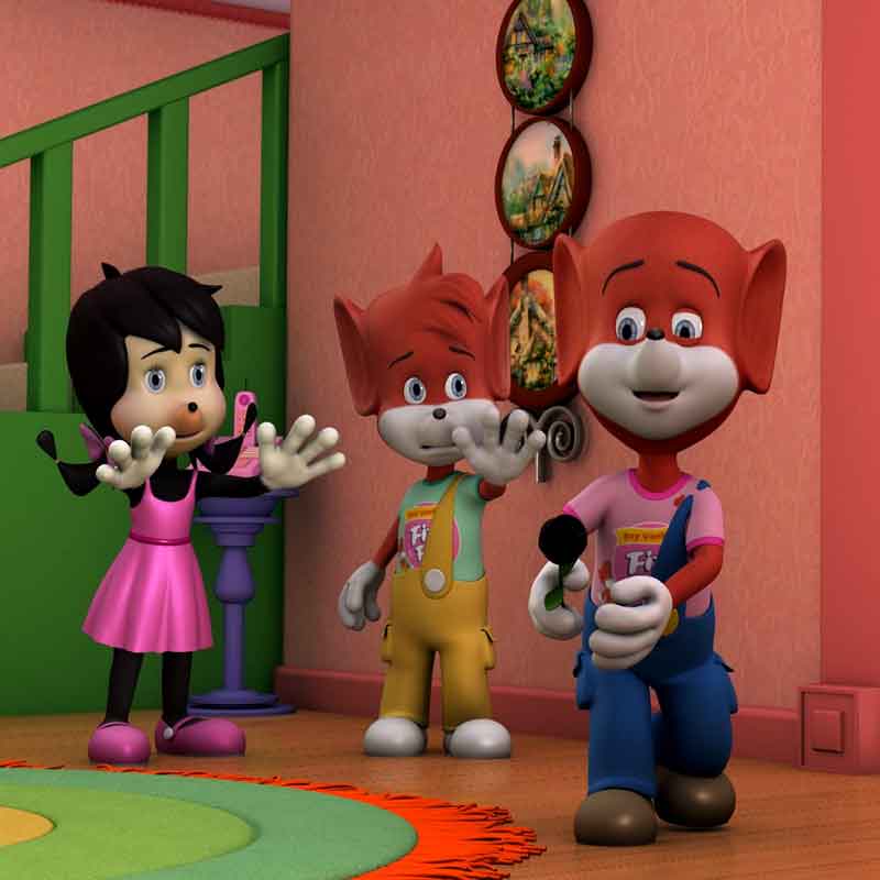 Fix and Foxi character from famous belgian comic series animation